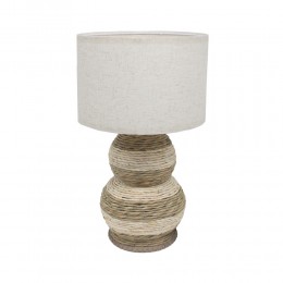 SIKINOS LAMP TABLE ROPE FABRIC NATURAL BEIGE 30x30