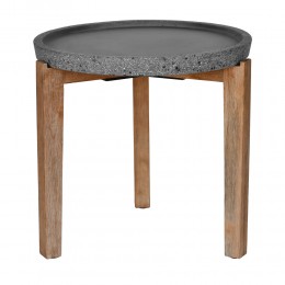 ORRIN COFFEE TABLE ANTHRACITE NATURAL WOOD 53x53xH48cm PRC