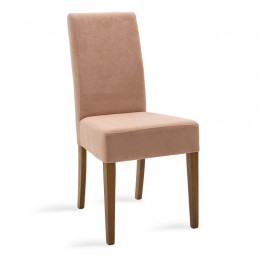 Chair Ditta pakoworld with rotten apple fabric - wooden legs walnut