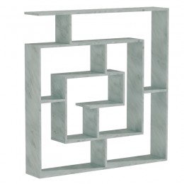 Bookcase Nardy pakoworld white marble 125x22x129cm