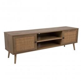 Ammos TV Stand 2Doors 150x39xH49cm Natural with Rattan