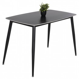 DINING TABLE RAVEN HM9854.02 CERAMIC TOP IN BLACK MARBLE-BLACK METAL LEGS 117,5x67,5x76Hcm.