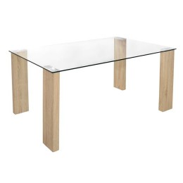 Dining Table Morgan 140x80x75cm HM0083.01 Glass with wooden legs