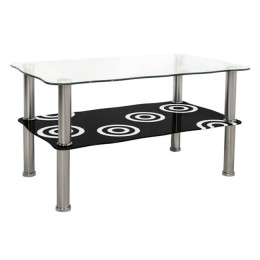 Glass Coffee Table and chromium legs HM0087 75x45x41cm