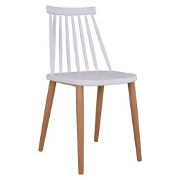 Dining chair HM8052.01 Vanessa White with metallic legs 43x46,5x82cm