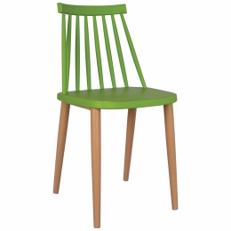 Dining chair HM8052.08 Vanessa green with metallic legs 42,5x47x81,5cm
