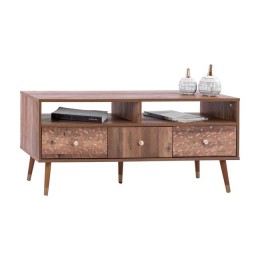 TV furniture Shanice HM8659 Walnut with embossed textures 120x39x50cm