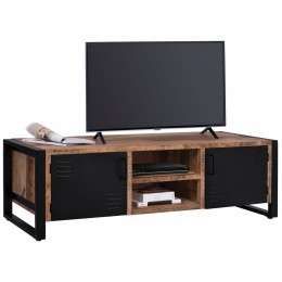 TV Furniture HM8189.11 Metal & Solid Mango wood Natural 160x45.5x51