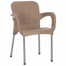 POLYPROPYLENE ARMCHAIR RECYCLED HM5592.12 BEIGE COLOR 59.5x59x81 cm.