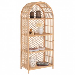 BOOKCASE HM9552 MADE OF NATURAL RATTAN IN NATURAL COLOR 80x40x182Hcm.