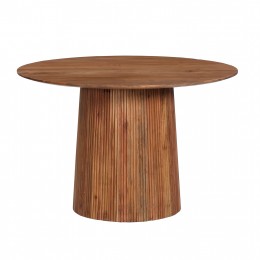 DINING TABLE ROUND GROOT HM9684 SOLID ACACIA WOOD IN NATURAL Φ120x76Hcm.