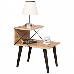 SIDE TABLE/NIGHTSTAND MELAMINE IN NATURAL COLOR 50x55x40Hcm.HM9434.01