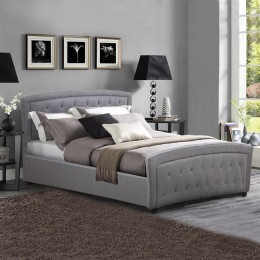 Bed Odelia with Dark Grey PU HM550.05 150x200 cm