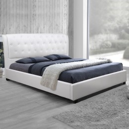 Bed Odalys with White PU HM549.01 150x200 cm