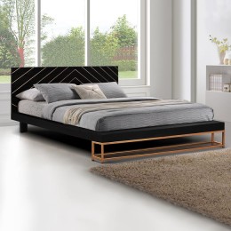 Bed Sherri HM8358 From solid mango wood with metallic legs160x200 cm