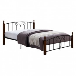 Double Bed Suzie HM585 for mattress 150x200cm, Metal-Wood