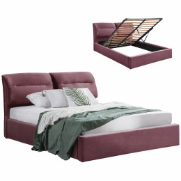 Bed Kendra Velvet Rotten Apple and Storage Space 160x200 cm. HM565.02