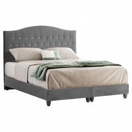 HM638.10 MALENA bed, grey velvet, 150x200