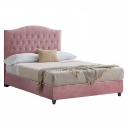 HM647.12 bed MALENA, dusty pink velvet, 120x200cm