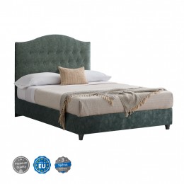 Bed MALENA HM647.27, green fabric, 120x200cm