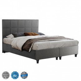 HM636.30 bed, grey nubuck-type fabric, 150x200