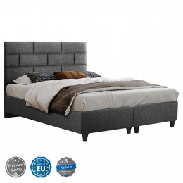 HM644.01 bed SOLEDAD, grey fabric, 150x200