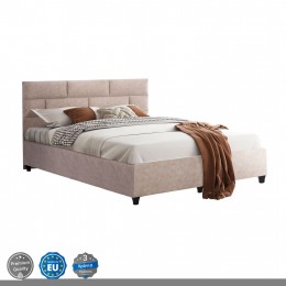 HM644.22 bed SOLEDAD, beige nubuck-type fabric, 150x200