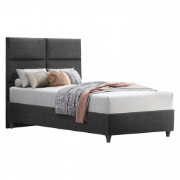 HM646.01 bed MILO, grey fabric, 120x200cm