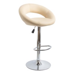 Bar Stool Rea HM203.02 with gas lift and cream PU 54x40x99cm
