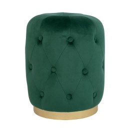 Velvet stool Torrie HM8405.03 cypress green color with gold base ''37x46cm