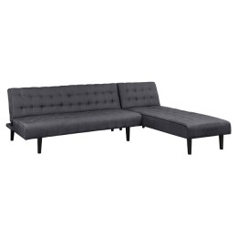 Corner Sofa Bed Reversible Zelda HM3154.01 with grey fabric 254x163x74cm