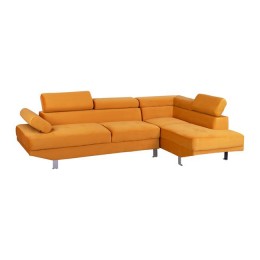 Corner Sofa FAITH Gold velvet HM3156.01 254x79-160x70-84 cm