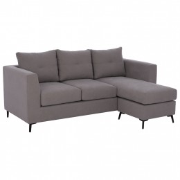 ΡONZA corner sofa, grey, high leg, 2pcs, reversible