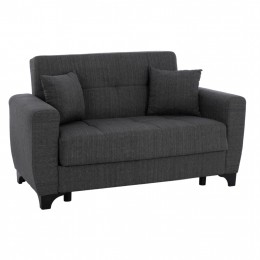 HM3243.03 2-SEATER SOFA-BED, TALL BACK, GREY, 190x84x88cm