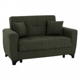 HM3243.05, 2-seater sofa-bed, tall back, dark-olive, 190x84x88