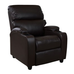 Armchair Relax with footrest mechanism HM0122 PU Brown 80x95x103 cm