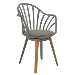 Dining chair HM8049.10 Anais Grey with wooden legs 60x61x85,5 cm