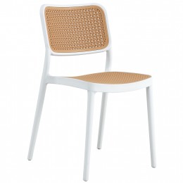 CHAIR POLYPROPYLENE HM5934.01 WHITE AND BEIGE 41x49x102Hcm.