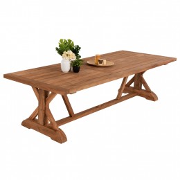 CROSS LEG DINING TABLE HM9563 SOLID TEAK WOOD IN NATURAL COLOR 350x120x75Hcm.