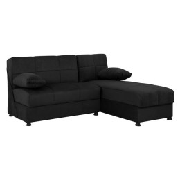 Corner Sofa with 2 Storage Spaces HM3134.01 Ege Black 188x145x84