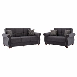 Set Living Room 2pieces 2Seater & 3Seater Sofa Milas HM3068.11 Grey