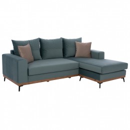 PORTOFINO corner sofa, mint color, high leg, 2pcs, interchangeable, stain-resistant, and water-repellent