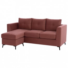 MESINA corner sofa, gray, high leg, 2pcs, left corner, stain-resistant and water-repellent fabric