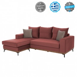 PORTOFINO corner sofa, dusty pink, high leg, 2pcs, interchangeable, stain-resistant, and water-repellent fab