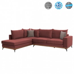MESINA corner sofa, dusty pink, high leg, 2pcs, left corner