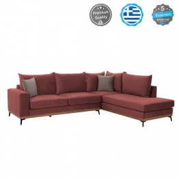 MESINA corner sofa, dusty pink, high leg, 2pcs, right corner