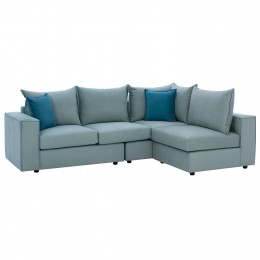 Corner Sofa MONZA, interchangeable, 3 pcs, pistachio green, stain-resistant, water-repellent