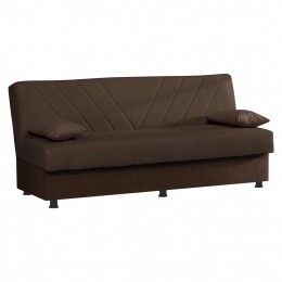 SOFA BED 3-SEATER ANDRE HM3271.02 BROWN FABRIC 193x82x81Hcm.
