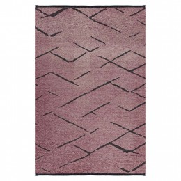 HM7674.06 160Χ230cm, dusty pink-black carpet with self-fringes