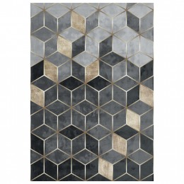 JOSIANE, grey-gold carpet, HM7675.18 160X230cm, fringes